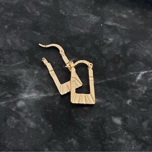 Gold Geometric Hinged Drop Earrings - Women